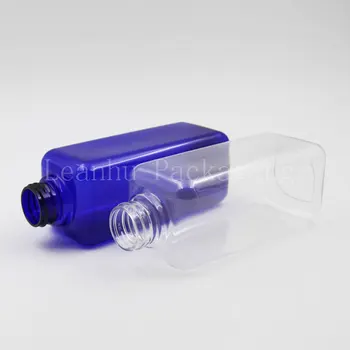 500ML Zils/Caurspīdīgs Plastmasas Pudeles, 500CC Šampūns/Dušas Želeja/Losjons Iepakojumu Pudeles, Tukši Kosmētikas Konteinera (12 GAB/Daudz)