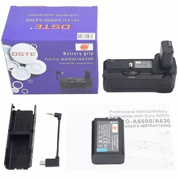 DSTE Vertical Battery Grip VG-6300 Battery Grip Handgrip Turētājs ar NP-FW50 Akumulators Sony A6300 A6000 Kamera