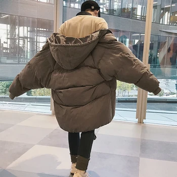 Parkas ziemas vīriešiem bieza ilgi kapuci Kokvilnas Jaka fashion Pāris tīrtoņa krāsu rāvējslēdzēju silts, pūkains outwear Zīmola mētelis Bezmaksas piegāde