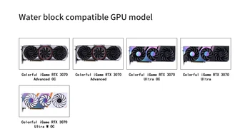 Barrow Pilns pārklājums GPU Ūdens Bloks Krāsains iGame RTX 3070 Advanced / Ultra OC, 5V ARGB 3PIN MOBO AURA SYNC BS-COIA3070-PA