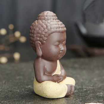 Buda artesanías estilo chino calma pequeño monje de incienso de cerámica quemadores de incienso quemador hogar Decoración hola