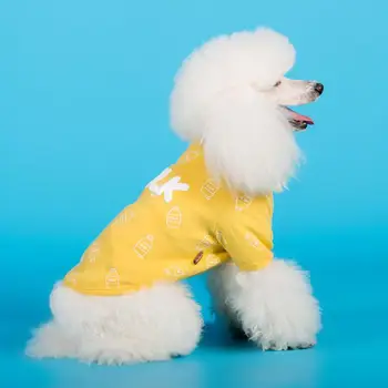 Yellow Dog pelēkā vārna Kucēns Drēbes Pavasara Vasaras Maziem Suņiem franču Buldogs Mopsis Pet sporta Krekls Pulovers Kokvilnas Krekls Hoody S-3XL
