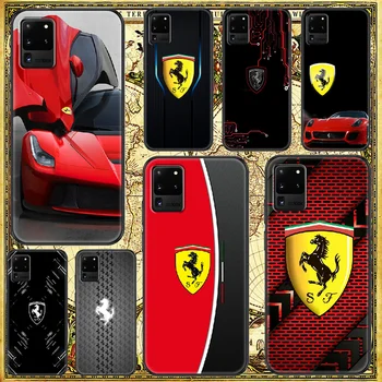 Ferraries sporta Automašīnu Telefonu gadījumā Samsung Galaxy Note 4 8 9 10 20 S8 S9 S10 S10E S20 Plus UITRA Ultra black 3D ministru modes