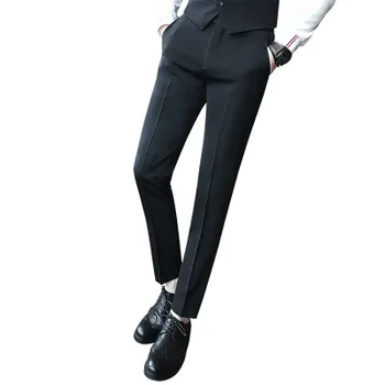 2020 Jaunu Vīriešu Uzvalku Bikses vienkrāsainu Ikdienas Biznesa Kleitu Bikses Slim Kleita Bikses Kvalitātes Vīriešu Klasiskās Līgavainis Kāzu Bikses