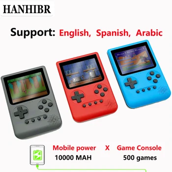 Hanhibr Rokas Portatīvo Retro Spēļu Konsoli ar 10000mAh Power Bank Buil-500 Klasiskās Spēles Mini Portatīvais Atskaņotājs Konsoles