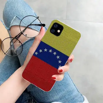 CUTEWANAN Venecuēlas Karoga modelis TPU melnais Tālrunis Lietu Vāku Korpusa iPhone 11 pro XS MAX 8 7 6 6S Plus X 5S SE 2020. GADAM XR vāciņu