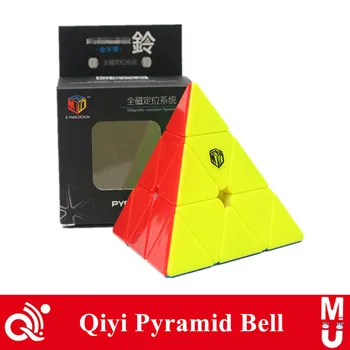 Qiyi Piramīdas Bell Magic Cube X-Cilvēks Dizaina Cube 3x3 3x3x3 Magnētisko Nostāju Sistēmas Magic Cube Profesionālās Puzzle Rotaļlieta Bērniem