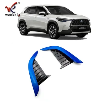 Toyota Corolla Krusta 2020 2021 Priekšējie Miglas Lukturi Gaismas Bufera Apdare Piederumi ABS Chrome Blue 2gab