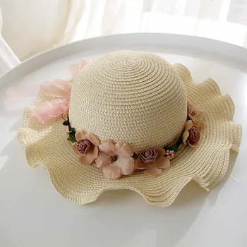Ziedu Panama Saule Salmu Cepure Sievietēm Šiks Roku Salokāms Roll Up Hat, Fedora Beach Platām Malām Mices Cepuri Sieviešu Vasaras Cepures