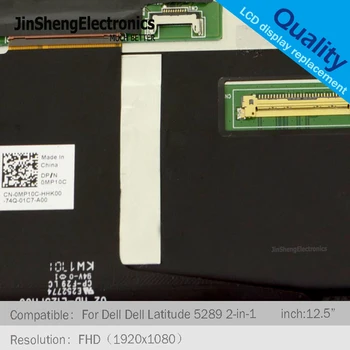 DIVU Caurumu Dell Latitude 5289 12.5 FHD Pilnīga skārienekrāna Pakāpei AR LCD Montāža IS 2in1