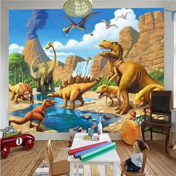 Piliens Kuģniecības Foto Tapetes Pasūtījuma Anime Multiplikācijas Filmu Jurassic Dinozauru Sienas Guļamistabā, Bērnu Istabā, Augstas Kvalitātes Tapetes
