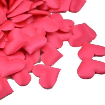 3,5 cm 300pcs Kāzu Galda Dekorēšana Gulta throwing Auduma Sirds Ziedlapiņas galda centerpieces 6colors
