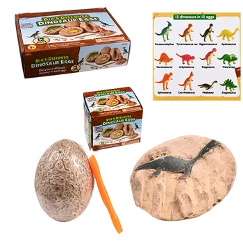 12 Gab Bērniem Dinozauru Olas Rotaļlietas DIY Dinozauru Olas Rakšana Rotaļlietas Dinozaura Modelis Bērnu Zinātnes Izglītības Rotaļlietas