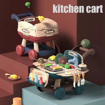 Bērniem Izlikties, Virtuves Rotaļlietas Lomu spēles Iepirkšanās ar Spēlēt Izlietne Gaismas&Mūzika