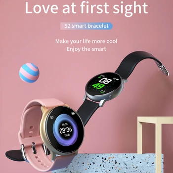 S2 smart skatīties vīriešiem, sievietēm Pilnīga skārienekrāna smartwatch asinsspiediens, Sirdsdarbības smart Monitor pulksteņi Bezvadu Lādēšanas Skatīties