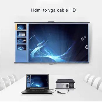 HDMI, VGA Adapteri Vīrietis, Lai Famale Pārveidotājs PS4 1080P HDMI-VGA Adapteri Ar Video Audio Kabelis Jack, HDMI VGA PC TV Kastē