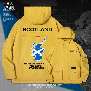 Skotijas Alba Skotu Skotu Gēlu GB SCT vīriešu jakas kapuci kartes tauta karoga garām piedurknēm vīriešu mētelis iespiests apģērbu rudens