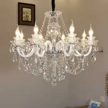 Luksusa LED Kristāla Lustras Apgaismojums spīdumu cristal Par viesistaba, Guļamistaba Hotel lampadario led Mūsdienu Lielas Lustras