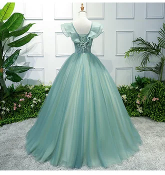 Puse Mākslas Izpildes Posmā Solo Kostīmu Koris Kleitu Izšūtu Dames Couture Cēls, Elegants Kleita Dzimšanas Diena