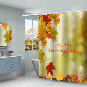 Rudens Pateicības Brīvdienu Mājas Laimīgs, Dušas, Vannas Istabu Personalizētu Produktu Drukāšanas Dušas Aizkars Vannas Istaba