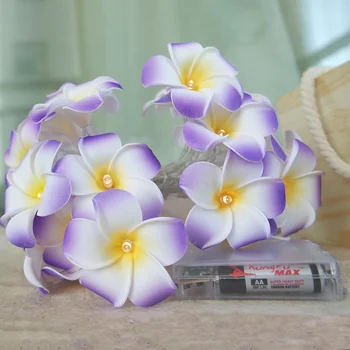 Akumulatoru darbināmas Jaunums plumeria Ziedu Pasaku String Gaismas,Modes ziedu vainags ar led gaismas,vāze DIY ziedu vienošanās