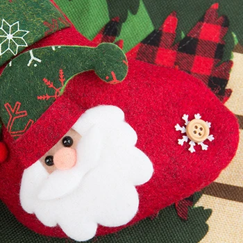 12pcs Mazo Ziemassvētku Ganāmpulka Kulons Santa Claus, Sniegavīrs Elk Candy Dāvanu Uzglabāšanas Soma Ziemassvētku Eglīte, Kamīna Karājas Decoratio