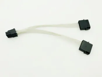 2*4 Pin Molex IDE 6Pin PCI-E Grafiskā Karte Barošanas Kabelis Adapteri PC Video Kartes Savienotājs Kabeļu Converter Vadu Mininig