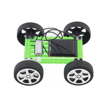 Karstā pārdošanas Mini Saules Powered Rotaļlietas Bērniem Izglītības Sīkrīku Hobijs Smieklīgi DIY Automašīnas Komplekts