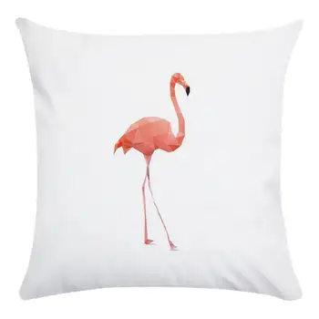 Putnu Spilvens Segums Flamingo Dizaina Spilvena Gadījumā Dīvānu Kokvilnas Poliestera 45cmx45cm Capa De Almofada Apdare Spilvens CR048