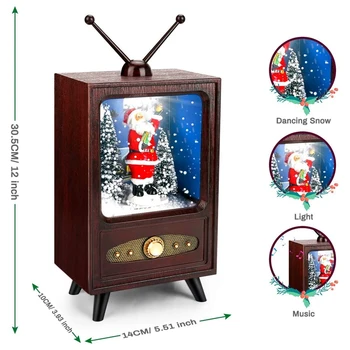 Jauns Mini Versija Retro Sniega Mūzikas TV Party Atmosfēru Dekorēšanai Ziemassvētku Mājās Skatuves Apdare Piederumi