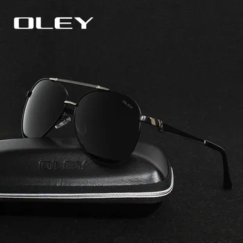 OLEY Augstas kvalitātes Polarizētās Saulesbrilles, Vīriešu Zīmola Dizaineru Modes Acis Aizsargāt Saules Brilles braukšanas aizsargbrilles gafas oculos de sol