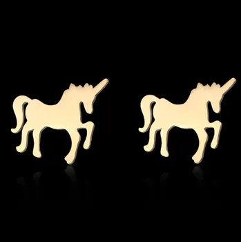 Zelta Tērauda Zirgu Juvelierizstrādājumu Komplekti Sieviešu, Vīriešu Dzīvnieku Zirgu Apdare Auskari Kaklarotas Rotaslietu Komplekts mātes diena dāvanu