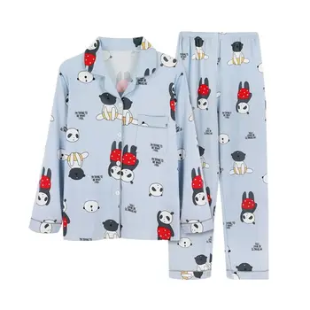 Pidžamas sieviešu Korejas 2021pyama sieviete iestatīt ikdienas pijama komplekti sievietēm ar garām piedurknēm sleepwear sieviešu pidžamas vasaras karstā pārdošanas dūriens