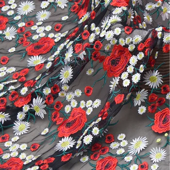 LASUI 2018 High-End 2 metri/1 daudz Smago izšuvumi Augu Ziedi acs mežģīņu auduma DIY svārki kleitu modes auduma X0319