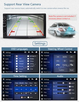 7 Collu Auto MP5 bāze Headunit in-Dash Auto Stereo Dubultā 2din Autoradio Bluetooth Sistēma Multi video, Audio Autotransporta līdzeklis