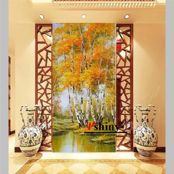 PSHINY 5D DIY Dimanta krāsošana rudens meža ainavu Attēlus ar pilnu reklāmas Laukumā rhinestones Dimanta izšuvumu pārdošana