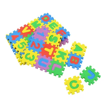 36Pcs/set 5*5cm Multfilmas angļu Alfabēta Modelis Baby Lien Paklājs Puzzle Rotaļlietas, Lai Bērns EVA Putu Jogas Vēstuli Mats Mācību Rotaļlietas