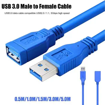 Ātru un uzticamu uzlādes USB 3.0 Sieviešu un Vīriešu Datu Kabeļa pagarinātāju, lai Portatīvo DATORU Kameras Kabelis