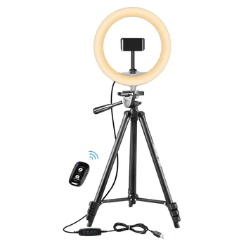 LED Riņķa Gaisma ar Statīvu Stāvēt, līdz 130 cm Selfie Gredzenu, ņemot vērā Tiešraides Straumēšanu, Video, Grims, Foto.