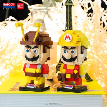 Balody / jaunu ieradās 20011-20016 Mini laukumā vadītājs Mario sērija samontē puzzle mini celtniecības bloku rotaļlietas bērniem