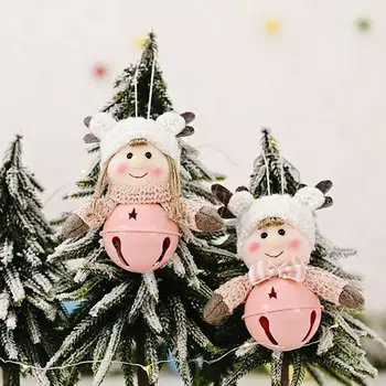 Laimīgu Jauno Gadu, Ziemassvētku Rotājumi, Dāvanu Gudrs Raga Bell Lelle Kulons Karājas Puse Mājas Rotājumi, Mājas Dekors Bērniem Dāvanu