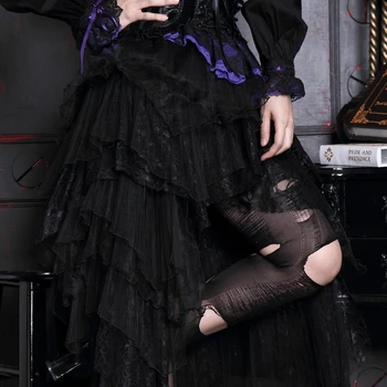 Gothic Tumsu Dāmu Svārki Gadījuma Zaudēt Streetwear Svārki Vasaras Nelegālo Sieviešu Svārki Melnā Gotu, Punk Svārki