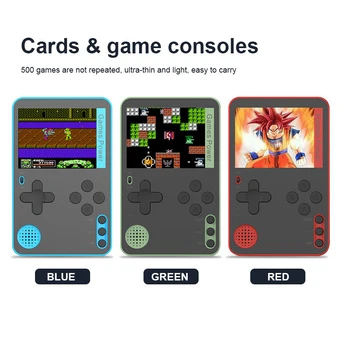 Portatīvie Rokas Spēļu Konsole Iebūvēts 500 Classic 8 Bitu Retro Spēles Video Spēļu Konsole, 2.4 Collu Ekrāns Bērnu Dāvanu