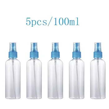 5gab Skaidrs, Miglotāja Tvertnes Ūdens Strūklu Bottles100ml/3.4 oz Ar Sūkni Aerosols Klp Uzpildāmas Mazo Tukšas Plastmasas Pudeles