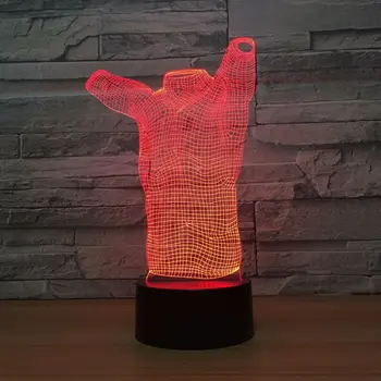 Abstrakts Cilvēka Ķermeņa Formu Modeli Akrila LED 3D Nakts gaisma USB 7 Krāsas, Touch 3D Galda Lampas Galda Lampas Radošo Rotaļu Art Deco Dāvanu