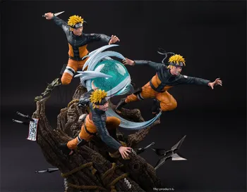 MODEĻA FANI-AKCIJU NARUTO Kage Bunshin nav Jutsu Naruto gk sveķu statuja attēls Savākšanas Rokdarbi
