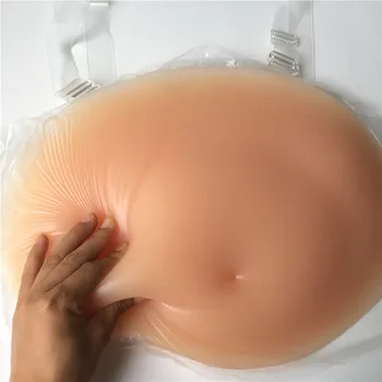 Reāli pašlīmējošais silikona grūtnieces vēders viltus baby bump 2~3 mēnešus 1000 g