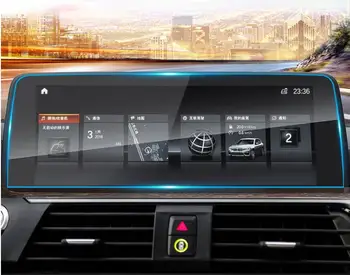 Auto Rūdīta Stikla Ekrāna aizsargplēvi Uzlīmes GPS Multimedia LCD Aizsargs Aizsargātu BMW X3 2018 Interjera Aksesuāri