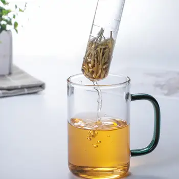Stikla Tējas Infuser Radošo Cauruļu Stikla Dizains Pārredzamu Tējas Sietiņu Krūzē Iedomātā Filtrs Puer Tējas Uzlējumu, Tējas Piederumi, Instrumenti,