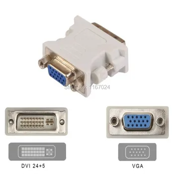 Vairumtirdzniecības 100gab/daudz DVI 24+1 / DVI 24+5 vīriešu VGA female adapteri adapteri DVI-D, DVI-I, DVI-A